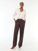 Pantalon large fluide uni - Noir Marque A